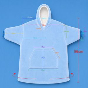 Products: Warmakin Hooded Blanket Light Blue