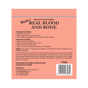 Products: Wally’s Real Blood & Bone Fertiliser 1kg
