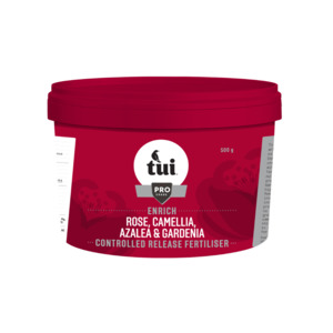 Products: Tui Enrich Rose, Camellia, Azalea & Gardenia Controlled Release Fertiliser