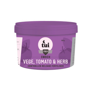 Products: Tui Enrich Vege, Tomato & Herb Controlled Release Fertiliser