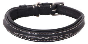 Dog Collars Harnesses Leads Tethering: Cavallino Raised Stitched Dog Collar