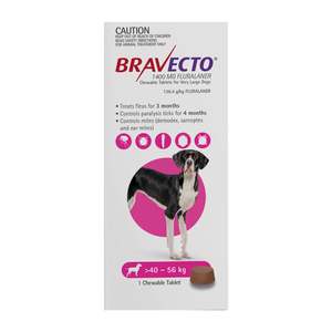 Health Flea Worm: Bravecto Dog XL 40-56KG