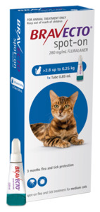 Cat Flea Worm: Bravecto Cat M 2.8-6.25KG