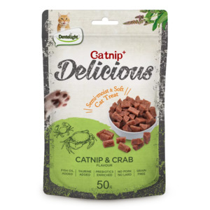 Cat Treats 1: Dentalight Cat Treat Catnip & Crab Flavour