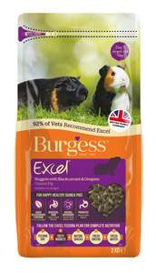Small Pet Food: Burgess Excel Guinea Pig Nuggets with Blackcurrant and Oregano