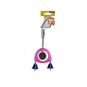 Bird Toys: Mirror With 2 Bells Acrylic Bird Toys