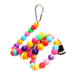 Avi One Parrot Toy - Coloured Beads Twister Bell 67cm