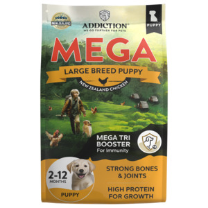 Dog Food Dry Food: Addiction Mega Chicken for Large Breed Puppy
