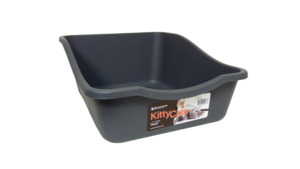 Cat Litter Litter Trays: High Back Litter Tray Blue