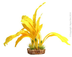 Fish Decorations Plants: Aqua One Silk Plant - Yellow Sword