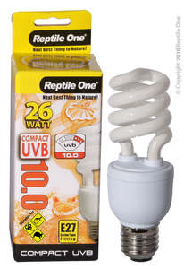 Reptile Heating Lighting: Reptile One UVB 10.0 Compact Bulb