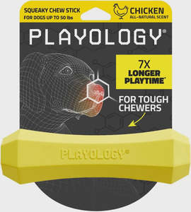 Dogs: Playology Squeaky Chew Stick - Chicken Jumbo