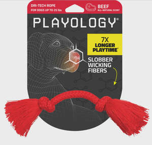 Dogs: Playology Dri-Tech Rope - Beef Jumbo