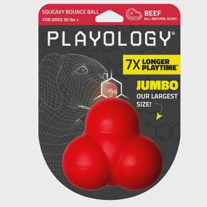 Playology Squeaky Bounce Ball - Beef Jumbo