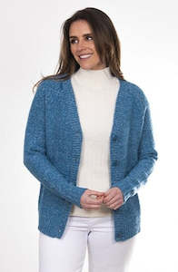 Cardigans: Vee Neck Cardigan With Raglan Sleeve