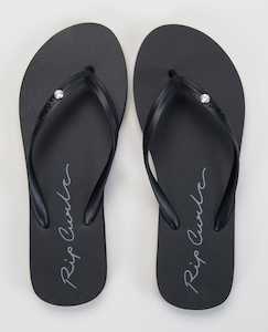 Jandals 1: Script Wave Jandal - Black