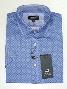 Menswear: Mosaic Satin Print S/S Shirt