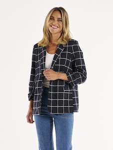 Betty Basic 1: Check Jersey Blazer
