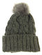 Adult Cable Knit Beanie - Grey