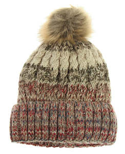 Amberlene: Mix Colour Beanie - Cerise