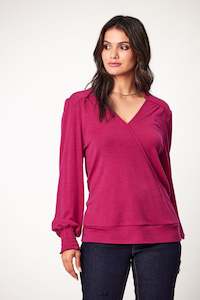 Newport: Cato Merino Wrap Top