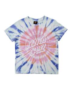 Girls 8 14yrs: Opus Dot Front Tie Dye Tee