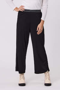 Side Trim Knit Palazzo Pant