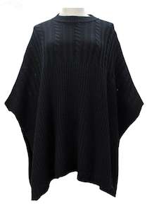 Womenswear: Autumn Knit Poncho - Black