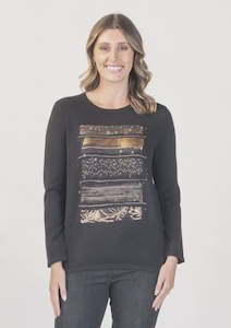 Jumpers: Printed Pullover - Black