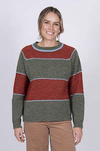 Jumpers: Mohair Block Stripe Pullover