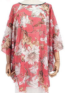 Chiffon Floral Overtop - Pink