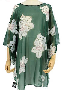 Chiffon Floral Overtop - Green