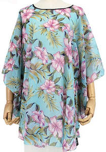 Womenswear: Chiffon Floral Overtop - Light Blue