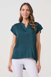 Fashion Tops: Scoop Back Hem Blouse