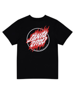 Boys 8 14yrs: Flamed Dot Upside Down SS Tee