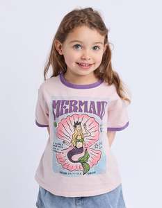 Girls 2 8yrs: Mermaid Ringer Tee