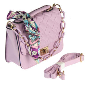 Chain & Scarf Bag - Lilac