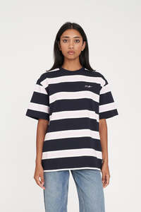 Womenswear: Brooklyn Relax Tee - Navy/Petal