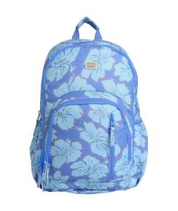 Backpacks 1: Happy Hibiscus Roadie Jnr Backpack - Tidal Blue