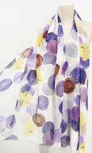 Scarves: Purple Spot Summer Scarf
