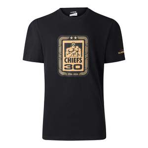 Chiefs 30th Anniversary Black/Gold Adult Supporter Tee