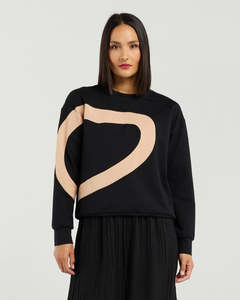 Amara Sweat - Black & Biscuit