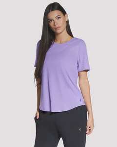 Womenswear: GOWALK Luxe Rib Tee - Purple Lotus