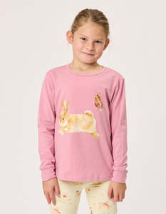 Girls 2 8yrs: Cinnamon Bunny LS Tee