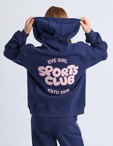 Girls 8 14yrs: Sports Club Hoodie - Navy