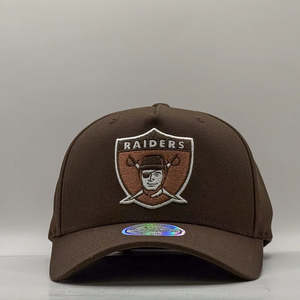 Headwear: NBA Brown Flex 110 Snapback - Oakland Raiders