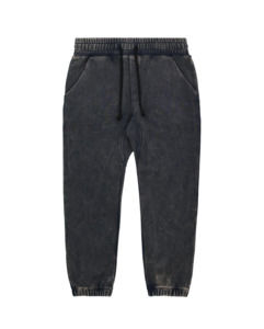 Boys 2 8yrs: Black Wash Track Pants