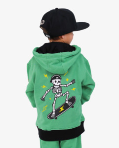 Boys 2 8yrs: Green Bones Skate Hood