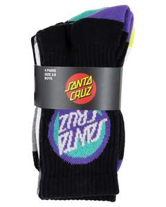 Boys 8 14yrs: Bold Shadow Dot Crew Sock 4 Pk