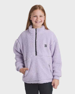 Girls 8 14yrs: Cozy Quarter Zip Teddy Fleece - Lilac